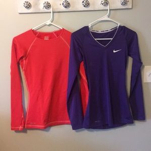 2 Nike long sleeves